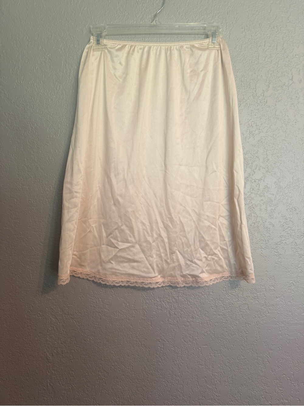 Vintage Warners Ivory Half Slip Medium Lace Trim Cottagecore Coquette USA